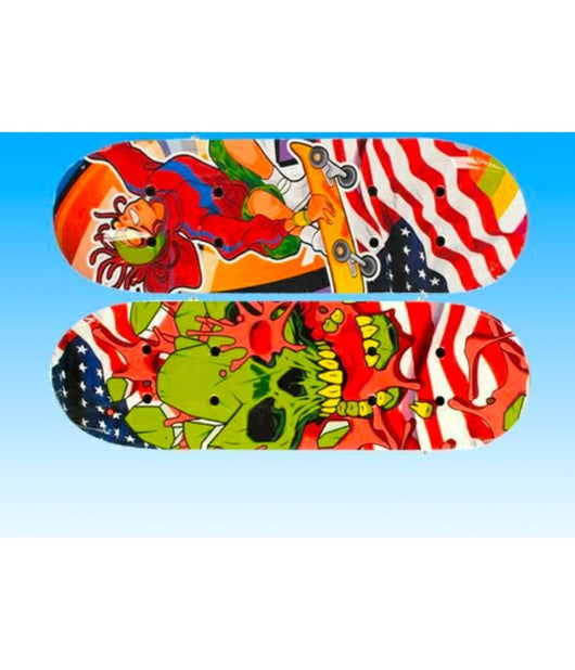 Skateboard Skate In Legno 43x13 Gioco Bambini Ragazzi Divertimento Vari Colori         