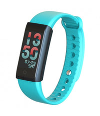 Smart Band Smartband Bracciale Azzurro Orologio Bluetooth Per Android Ios         