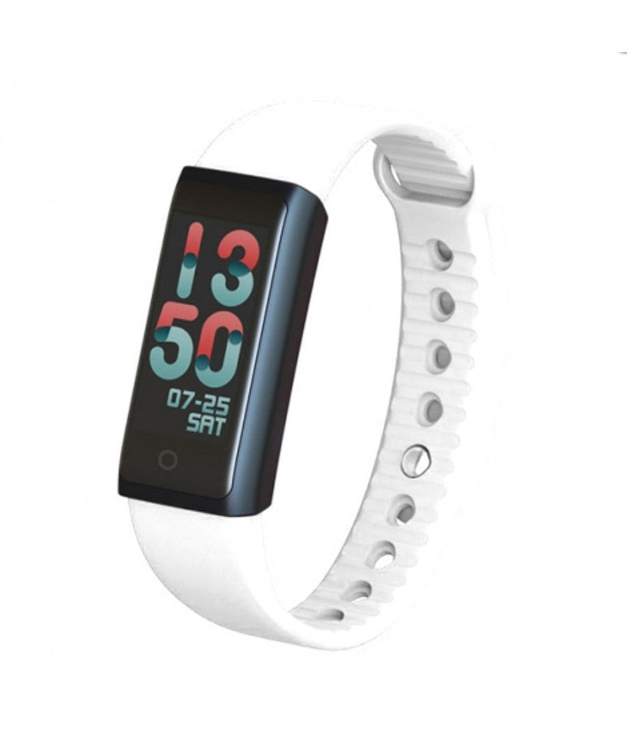 Smart Band Smartband Bracciale Bianco Orologio Sport Bluetooth Per Android Ios         