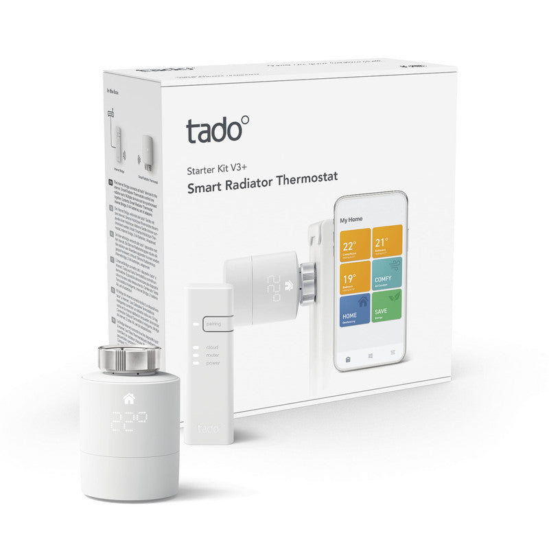 TADO° Valvola termostatica kit di base V3+ Valvola termostatica smart  Controllo tramite app impianto centralizzato