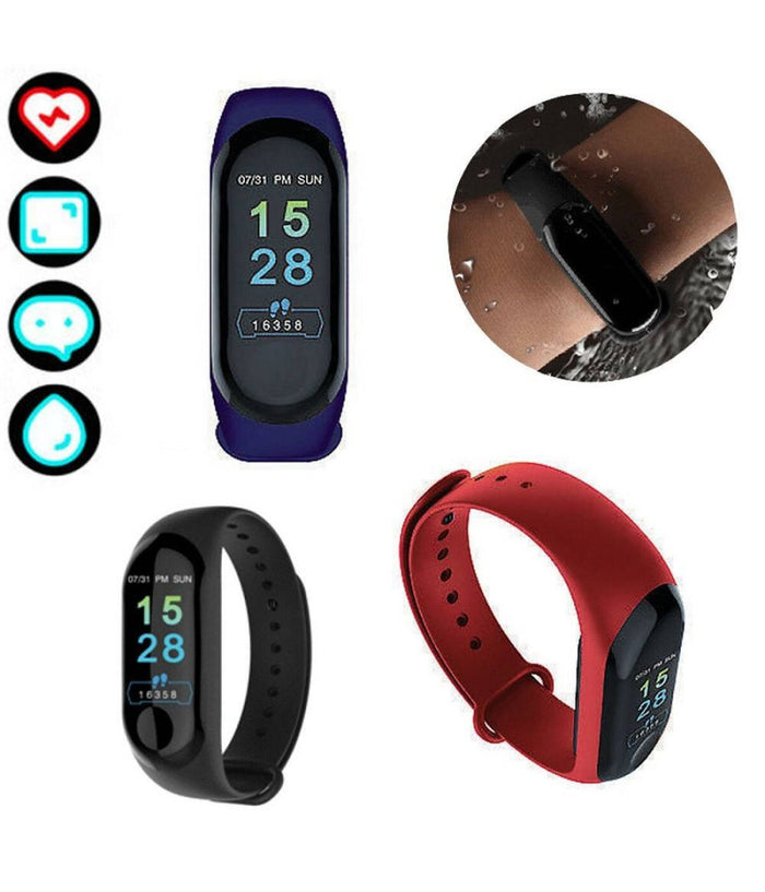 Smartwatch Bracciale Orologio Smart Bluetooth Cardiofrequenzimetro Oled Mi3         