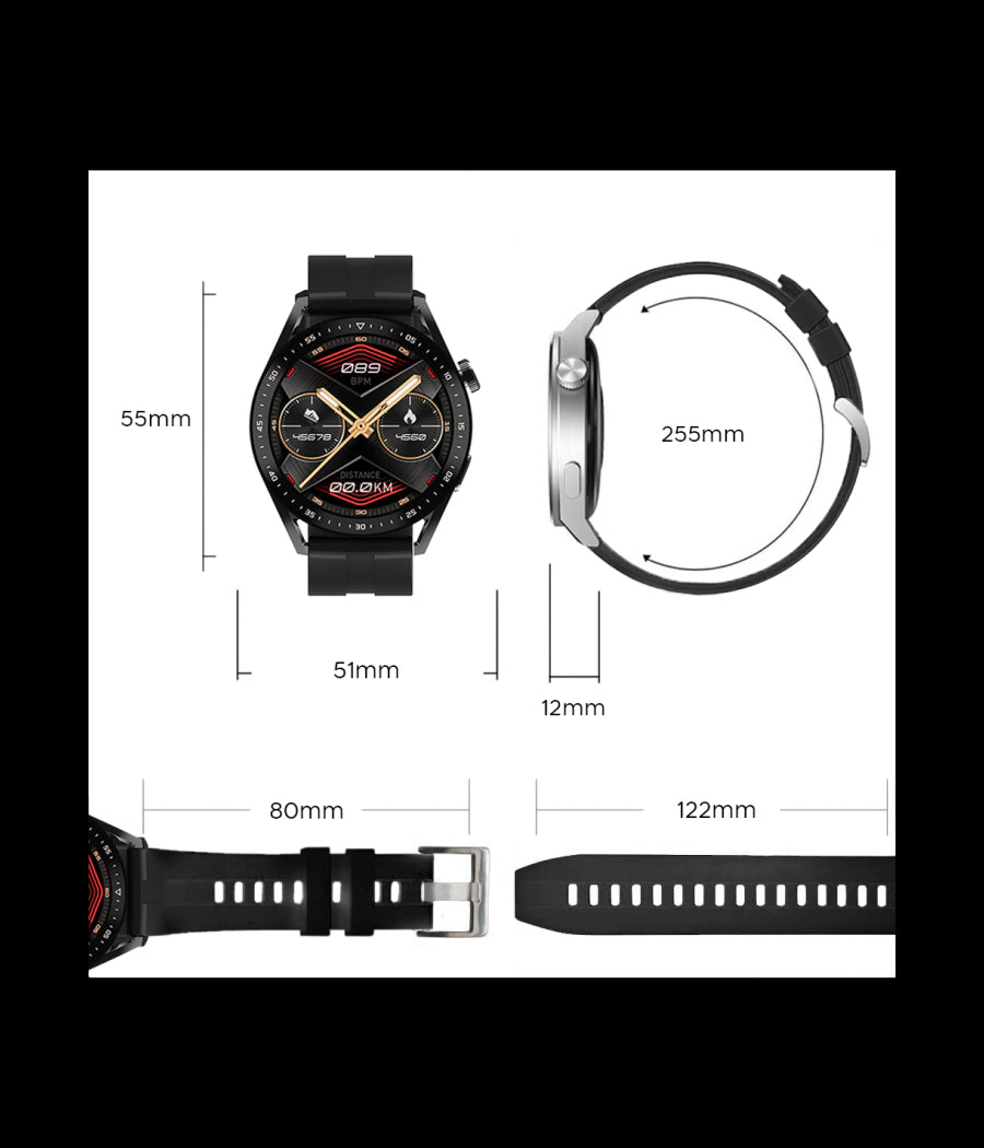 Smartwatch Hw23 Pro Per Ios E Android Bluetooth Touch Sport Fitness Salute Uomo         