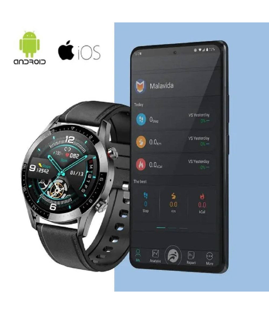 Smartwatch Orologio Intelligente Bluetooth Cinturino Pelle Smart Sport Fitness Gt05         