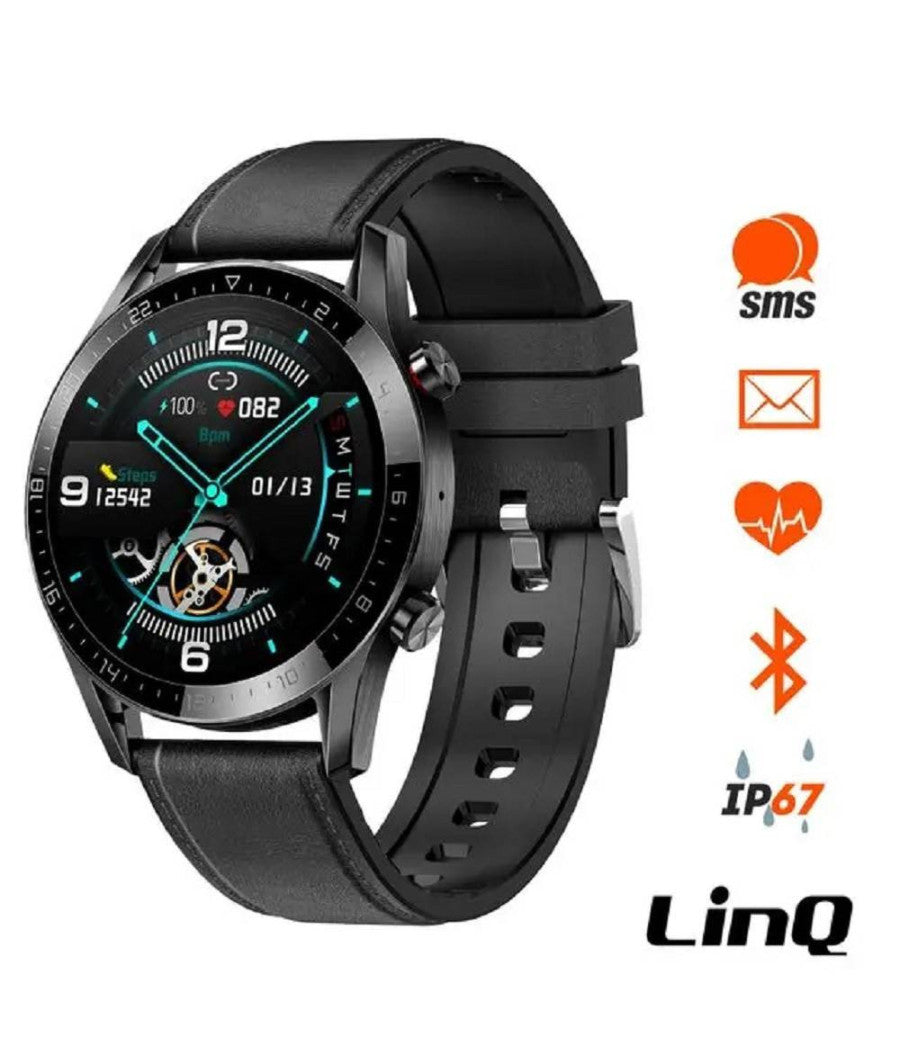 Smartwatch Orologio Intelligente Bluetooth Cinturino Pelle Smart Sport Fitness Gt05         