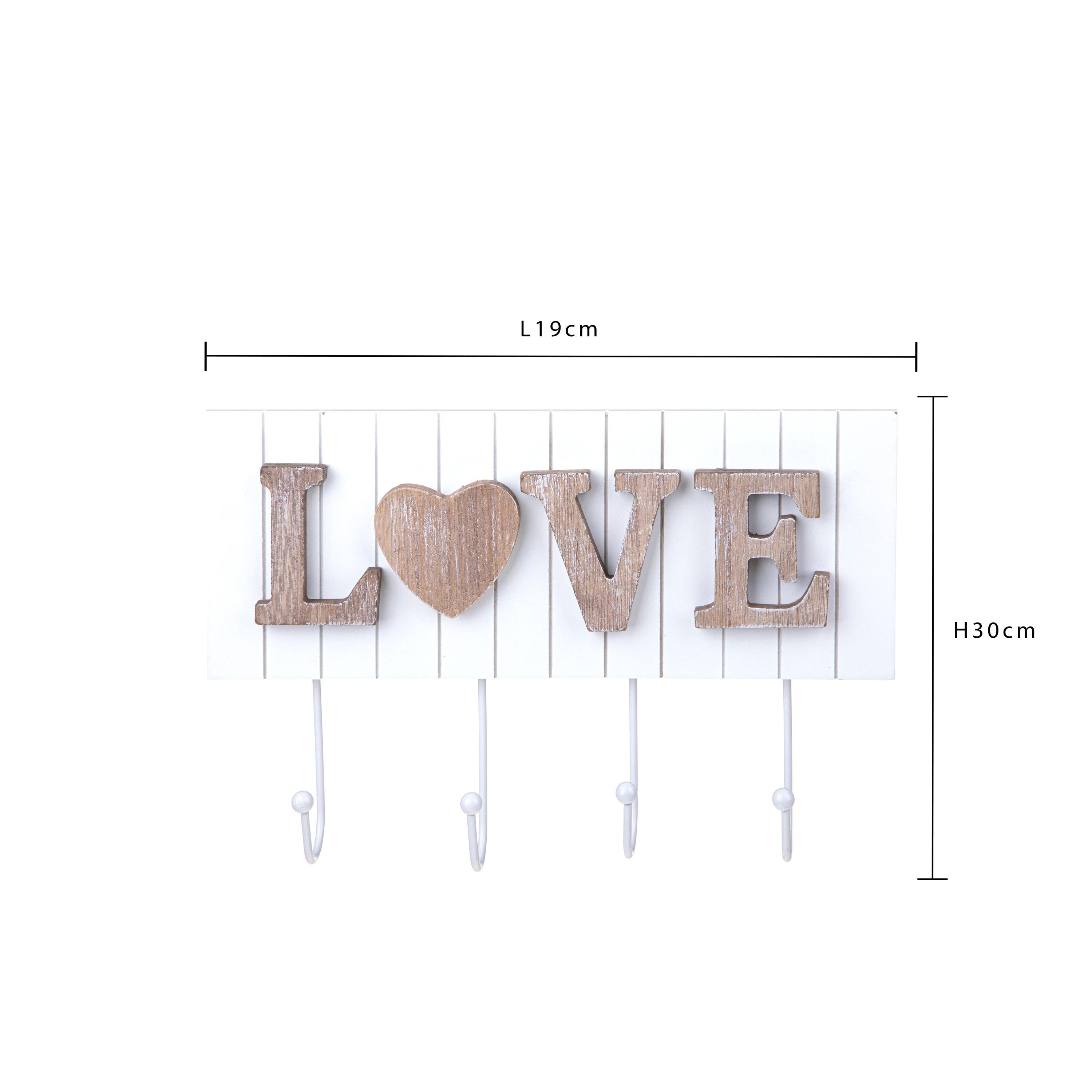 Set 2 Appendini con Scritta Love H 19 cm