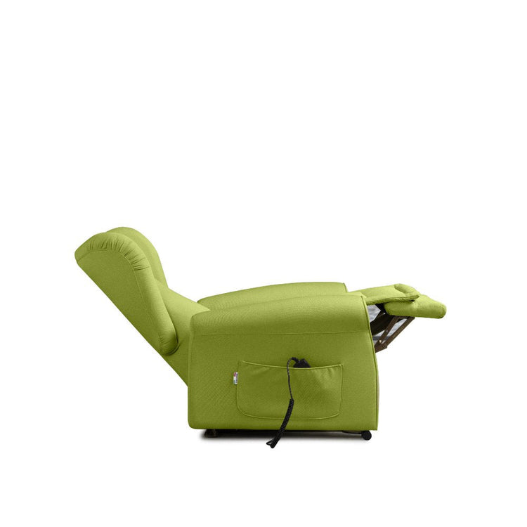 Poltrona Alzapersona Elettrica 2 Motori 90x100x90 cm Sofa in Microfibra Dispositivo Medico 1 Verde