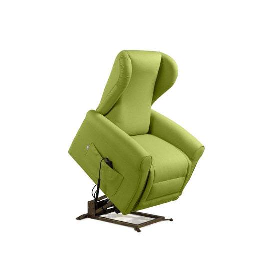 Poltrona Alzapersona Elettrica 2 Motori 90x100x90 cm Sofa in Microfibra Dispositivo Medico 1 Verde