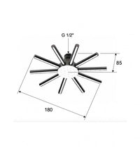 Soffione a pioggia quadrato piatto 35x35 cod 75994