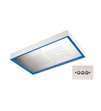 Soffione a soffitto 1 getto 77X47 cm con led in acciaio inox cod 81735