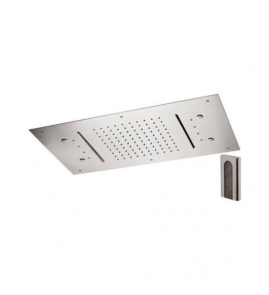 Soffione a soffitto 3 getti 70X40 cm con led e doppia cascata cod 81734