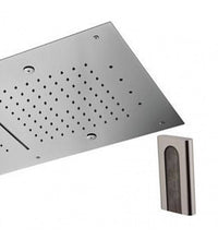 Soffione a soffitto 1 getto 77X47 cm con led in acciaio inox cod 81735