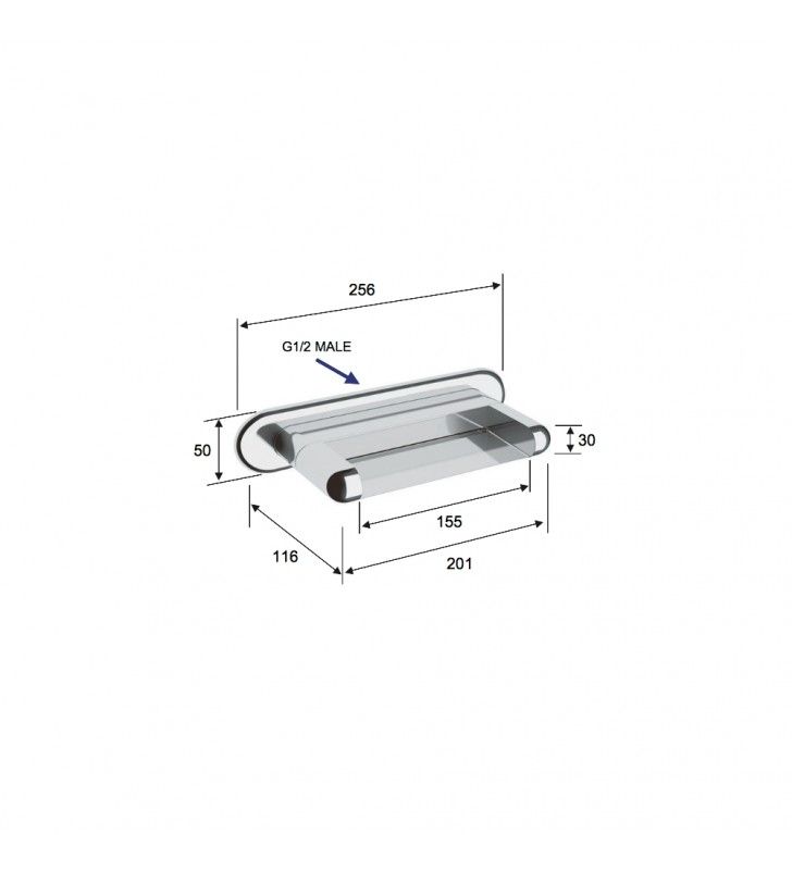 Rubinetto per vasca da incasso, deviatore e kit doccia integrato serie minimal cod 76001