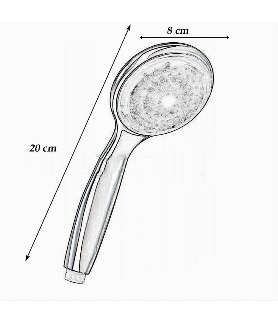 Soffione Doccia Con Led Rgb Doccetta A Telefono 20cm Cromoterapia Emozionale 79898         