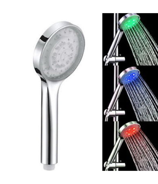 Soffione Doccia Con Luci A Led Che Cambia Colore Con La Temperatura Acqua         