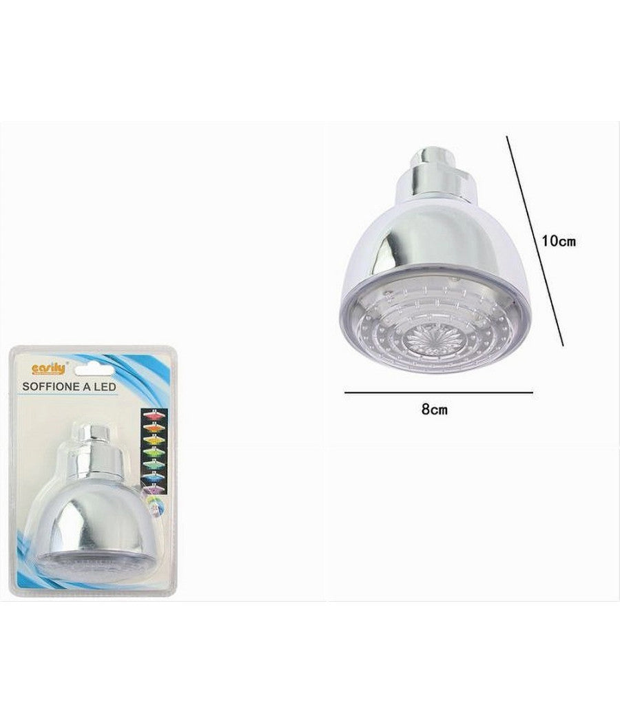 Soffione Doccia Led Rotondo à¸8cm Cromoterapia Doccia Emozionale Multicolor 79900         