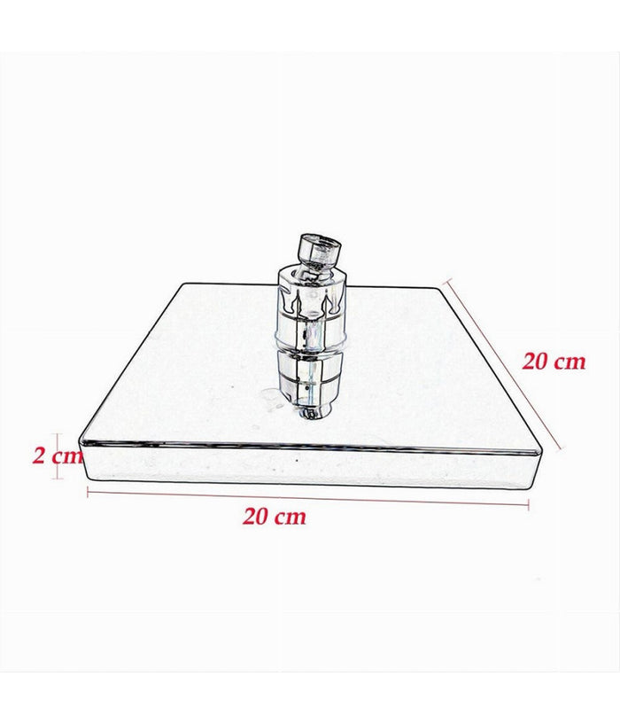 Soffione Doccia Quadrato 20cm A Led Rgb Bagno Miscelatore 79905 Per Cromoterapia         