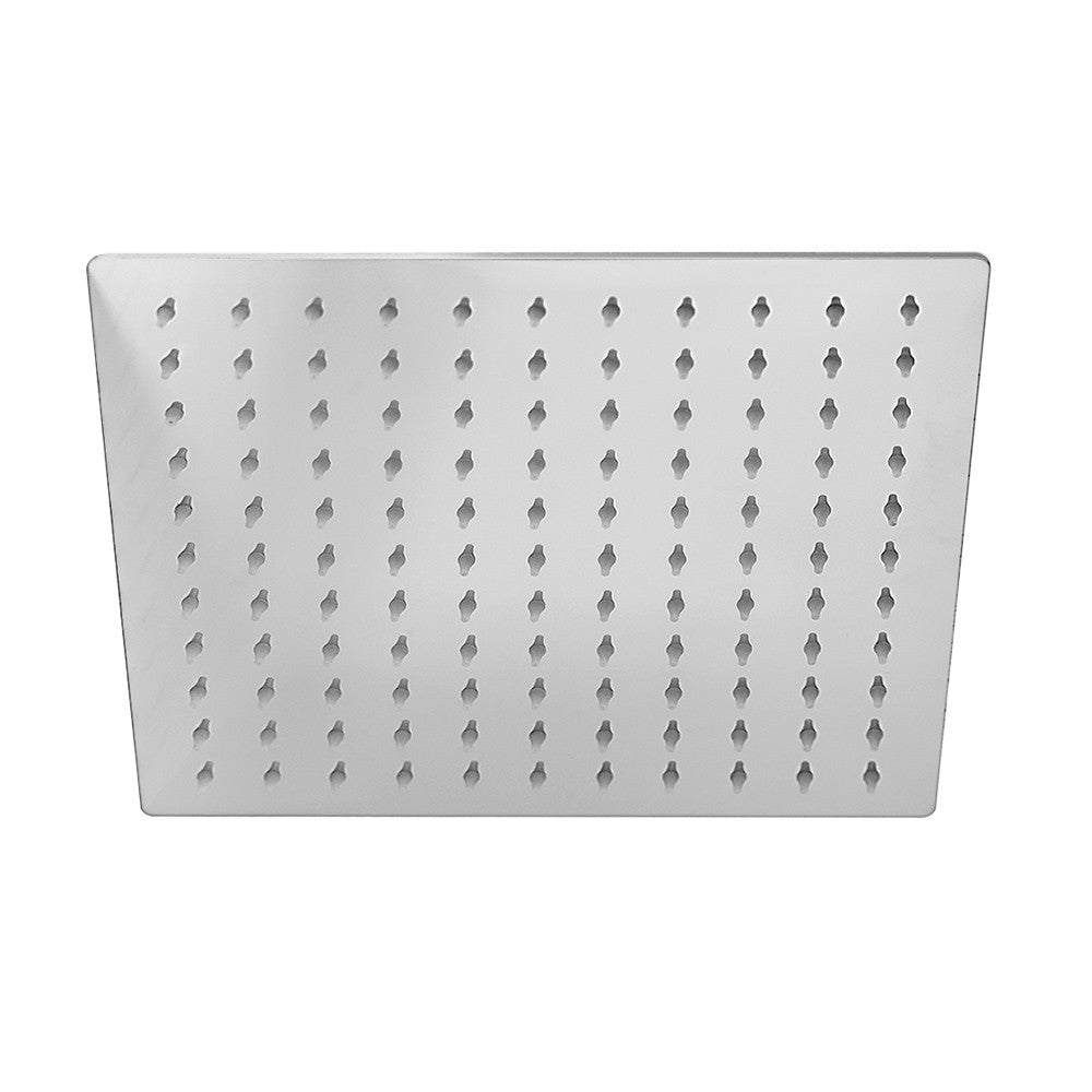 Soffione doccia quadrato 40x40 cm cromato lucido in acciaio inox