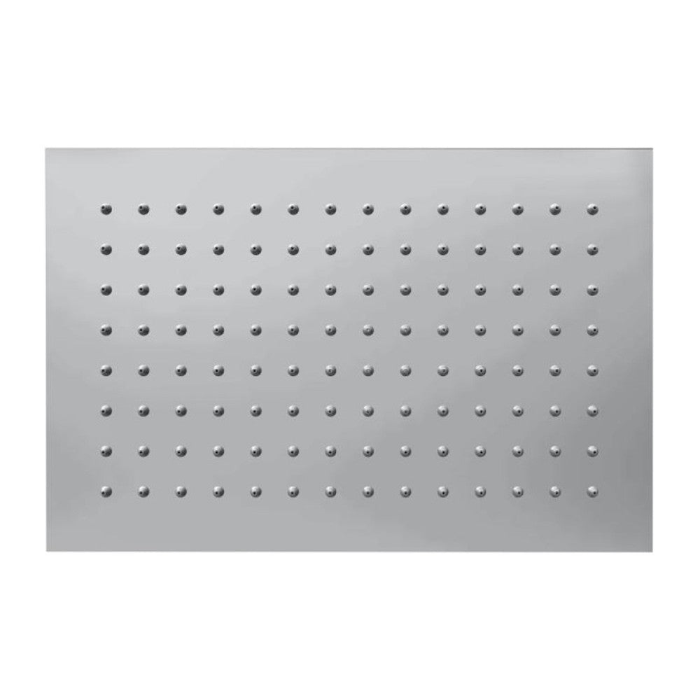 Soffione doccia rettangolare 30x20 cm cromato lucido in acciaio inox