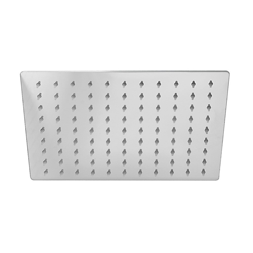 Soffione doccia rettangolare 30x20 cm cromato lucido in acciaio inox