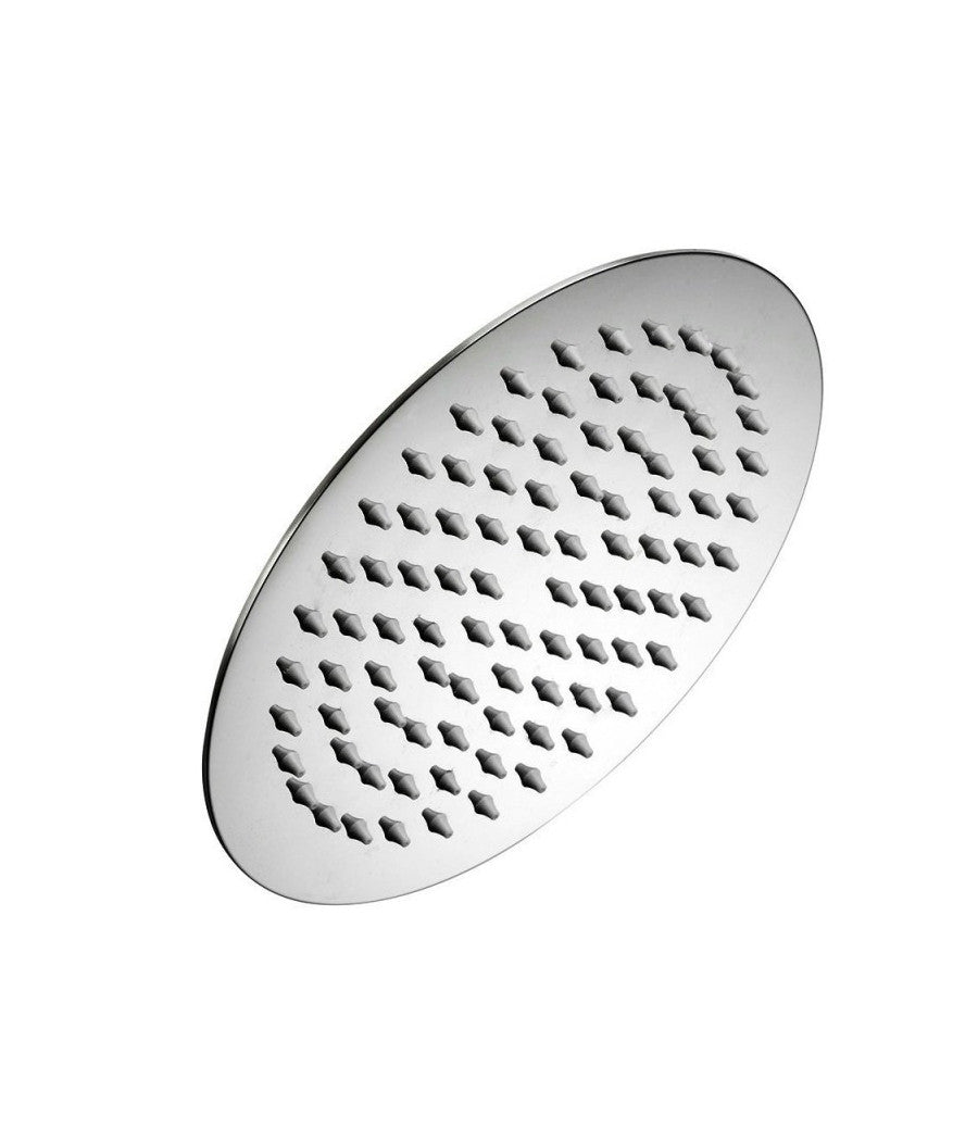 Soffione Doccia Rotondo Tondo 20 Cm Bagno Effetto Pioggia Sottile Cromato Shower         