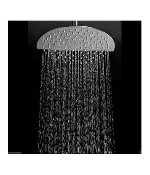 Soffione Doccia Tondo 10'' Bagno Effetto Pioggia Sottile Cromato Shower         