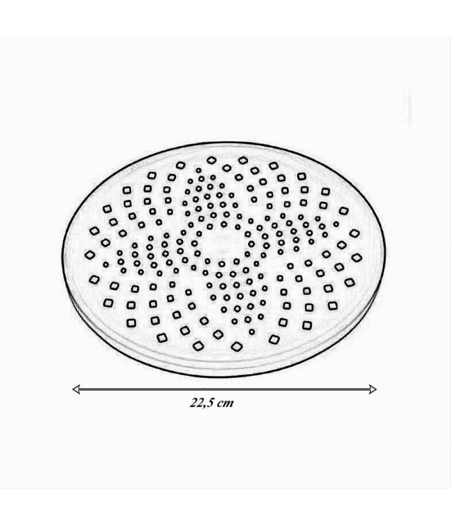 Soffione Doccia Tondo In Abs 22,5 Cm Ugelli Fori Bagno Miscelatore Filtro 87133         