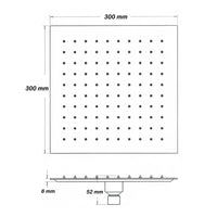 Soffione Quadrato Per La Doccia 30x30 Cm In Acciaio Inossidabile