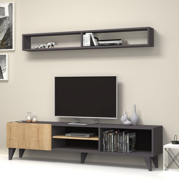 Soggiorno porta TV Amore colore nero rovere