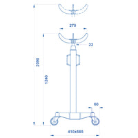 SOLLEVATORE IDRAULICO DA FOSSA SOTTOPONTE 400Kg SIF1/A/73 OMCN