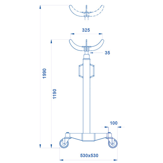 SOLLEVATORE IDRAULICO DA FOSSA SOTTOPONTE 1000Kg SIF2/73 OMCN