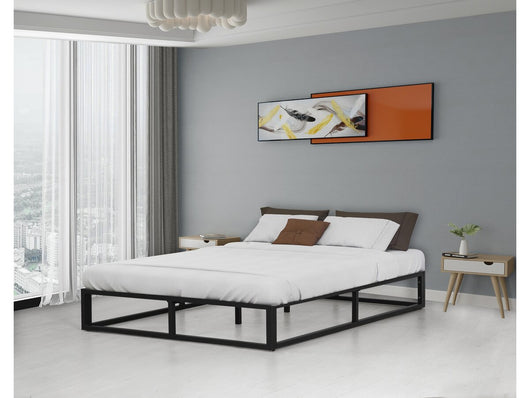 Struttura letto in metallo 140 x 190 cm - Nero