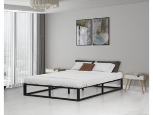 Struttura letto in metallo 160 x 200 cm - Nero