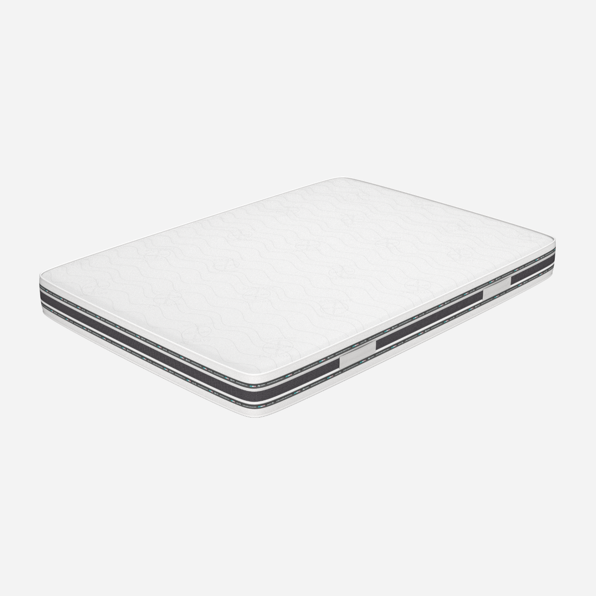 Materasso Una Piazza e Mezza 120x200, alto 22 cm - Memory Foam, Rivestimento Silver, Ergonomico | Sommo