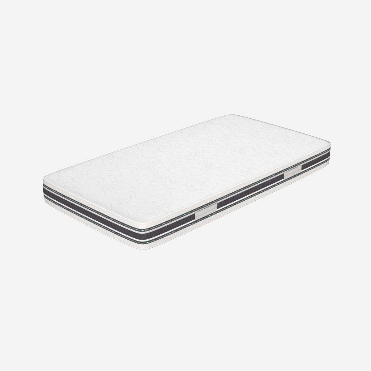 Materasso Singolo 85x190, alto 22 cm - Memory Foam, Rivestimento Silver, Ergonomico | Sommo