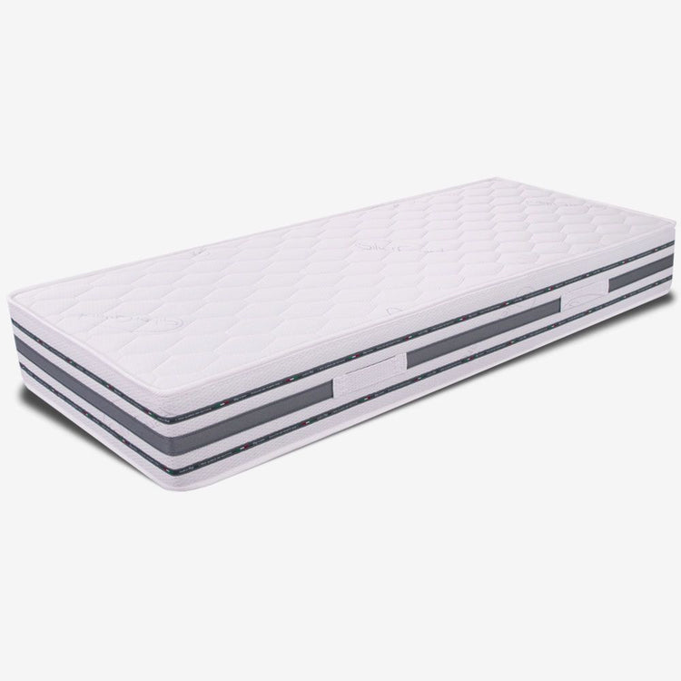 Materasso Singolo 80x195, alto 22 cm - Memory Foam, Rivestimento Silver, Ergonomico | Sommo