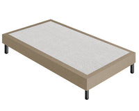 Letto Sommier Piazza e Mezza 140x190 Beige Rivestito - Resistente fino a 120 Kg per Persona 