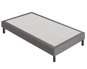 Letto Sommier Piazza e Mezza 140x190 Grigio Rivestito - Resistente fino a 120 Kg per Persona 