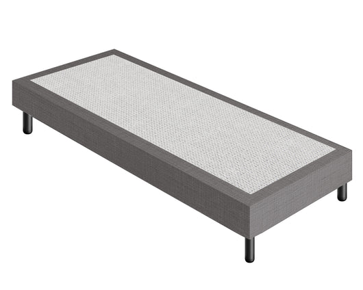 Letto Sommier Singolo 80x190 Grigio Rivestito - Resistente fino a 120 Kg per Persona 