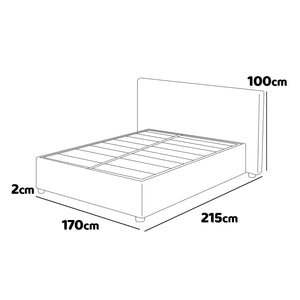 Somnus - Letto matrimoniale contenitore imbottito in velluto a coste, rete a doghe 160x200 cm, colore verde