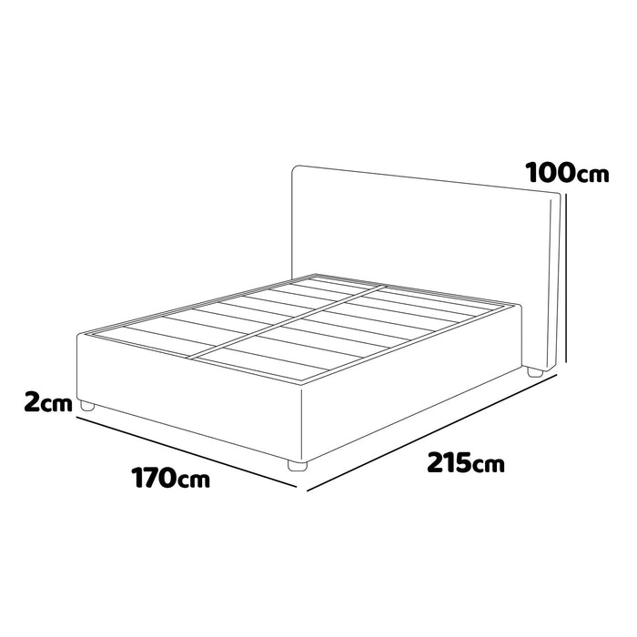 Somnus - Letto matrimoniale contenitore imbottito in velluto a coste, rete a doghe 160x200 cm, colore verde