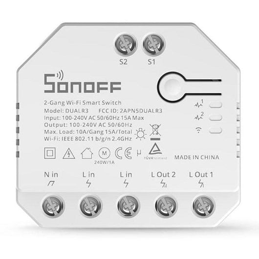 Interruttore WiFi a due canali con misuratore consumi Dual R3 