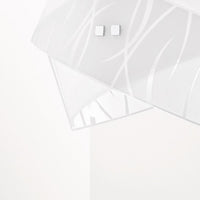 Sospensione vetro serigrafato gea luce agnese sm led lampadario bianco moderno interno e27