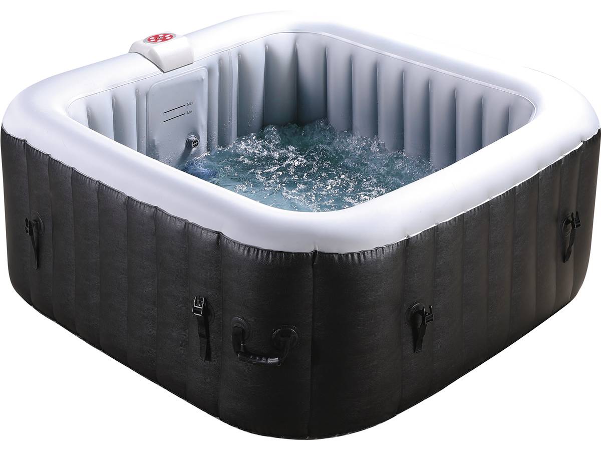 Spa gonfiabile NICE in PVC 4 posti a sedere colore Grigio/Nero