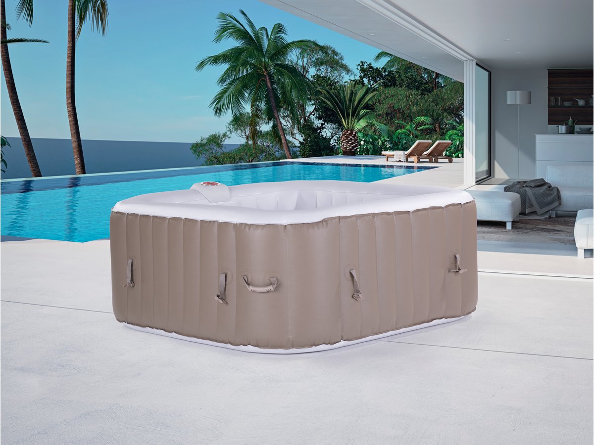 SPA GONFIABILE MONAC IN PVC 6 POSTI colore Tortora e Crema