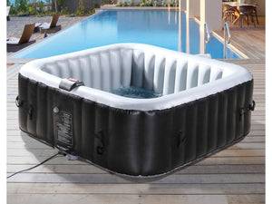 NICE PVC Inflatable Spa 6 posti colore Grigio e Nero