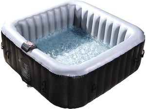 NICE PVC Inflatable Spa 6 posti colore Grigio e Nero