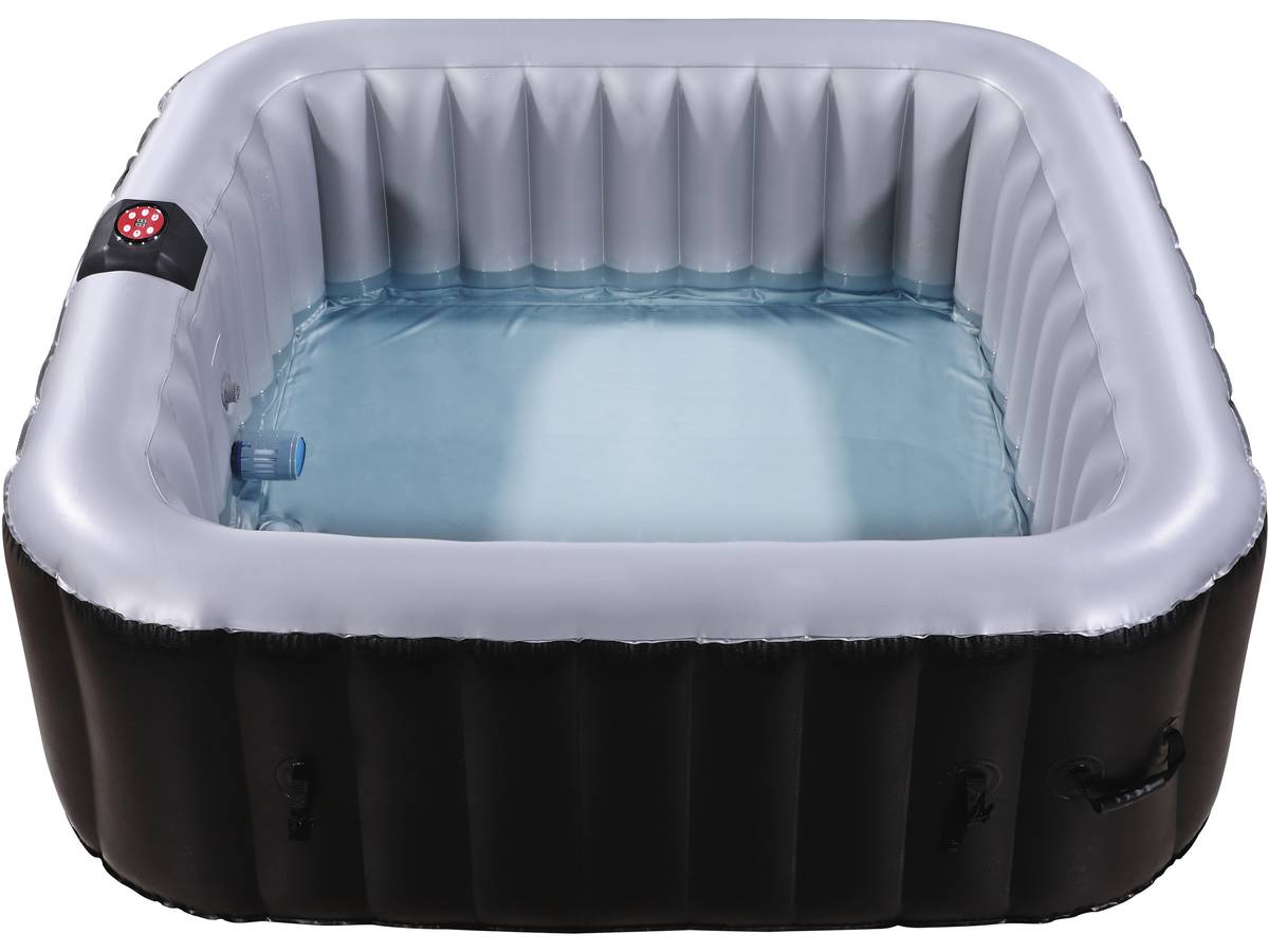 NICE PVC Inflatable Spa 6 posti colore Grigio e Nero