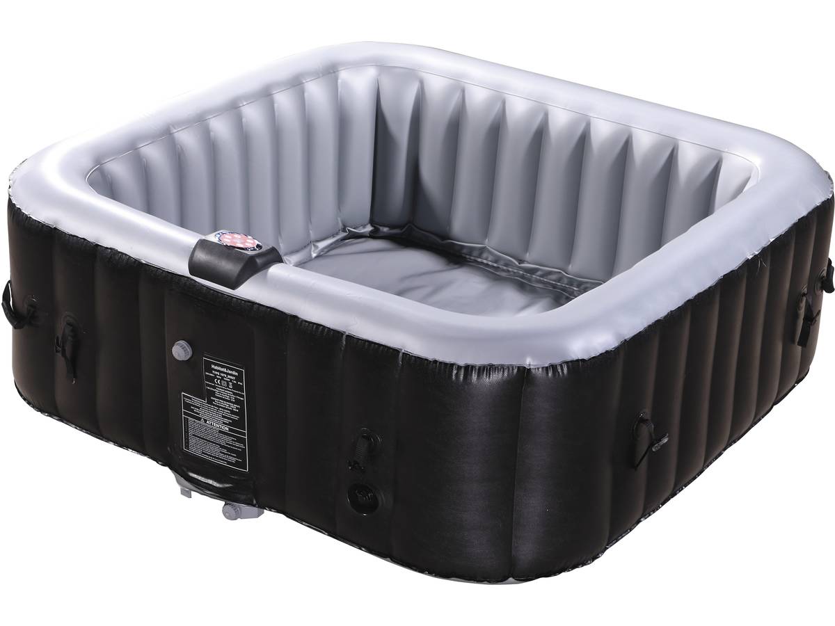 NICE PVC Inflatable Spa 6 posti colore Grigio e Nero