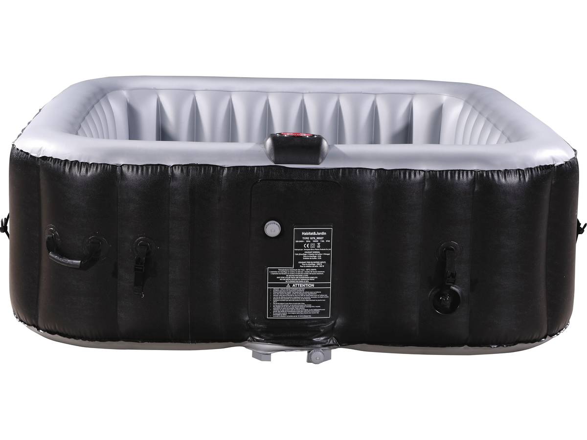 NICE PVC Inflatable Spa 6 posti colore Grigio e Nero