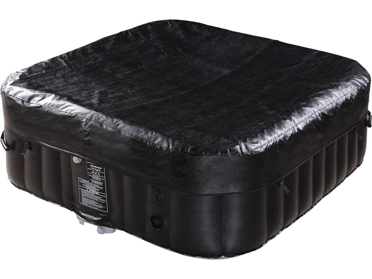 NICE PVC Inflatable Spa 6 posti colore Grigio e Nero